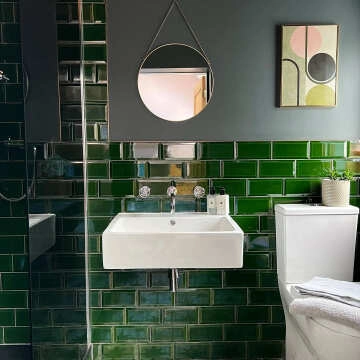 Victorian Gloss Green Metro Tiles