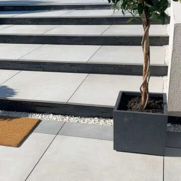 Optimum Grigio Stone Effect 20mm Porcelain Paving Slabs