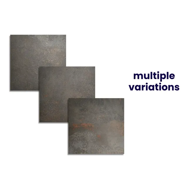 Yuri® Basalt Dark Grey 90% Recycled Stone Effect XL Tiles