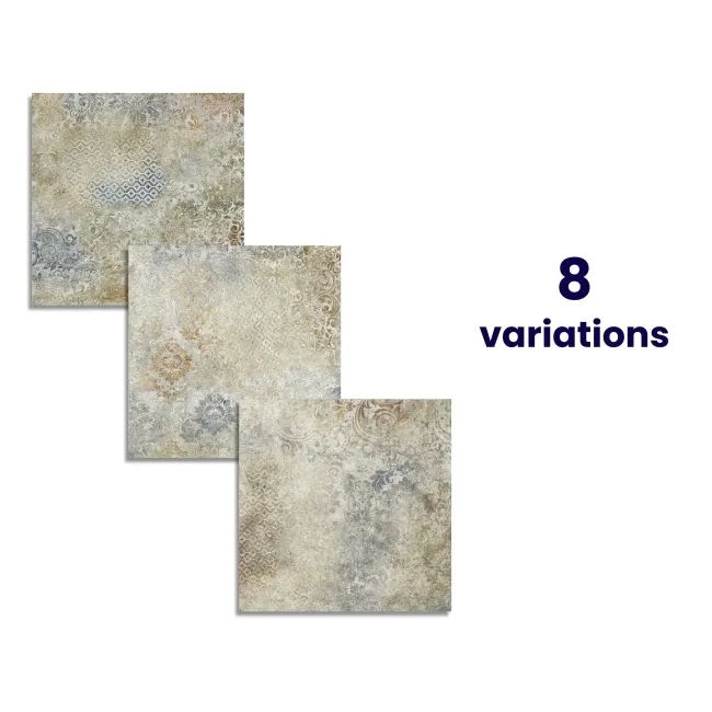 Tapestry Multicolour Matt Vintage Patterned Wall and Floor Tiles