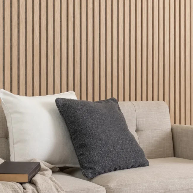 Trepanel® Oak on Grey Felt Acoustic Wood Wall Panels