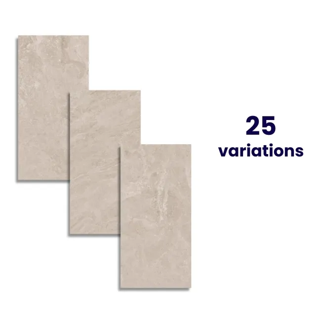 Savona Greige Stone Effect Porcelain Wall and Floor Tiles