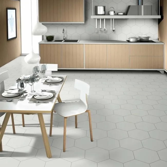 Aspect Grey Matt Hexagon Wall and Floor Tiles