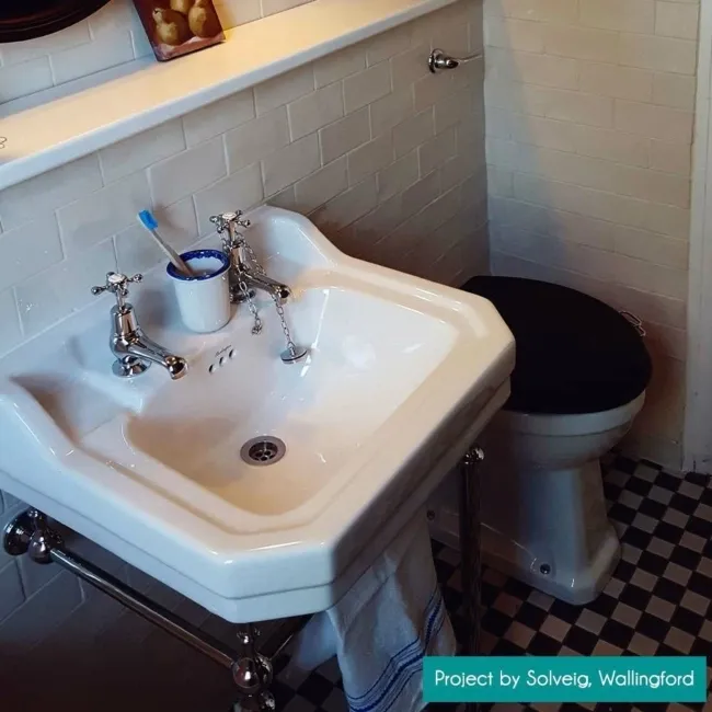 Churchill Snow & Midnight Chequer Mosaic Tiles