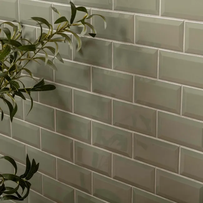 Greenwich Park Gloss Green Mini Metro Wall Tiles