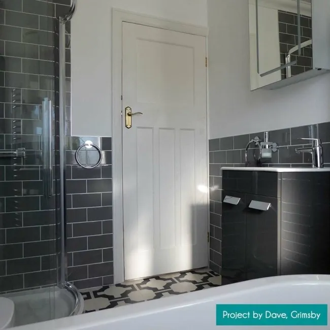 Sloane Square Flat Gloss Grey Metro Tiles