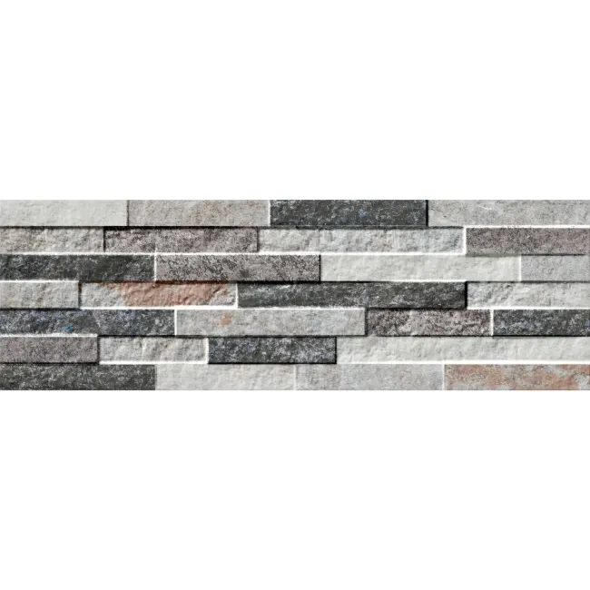 Isidora Dark GreyThick Porcelain Splitface Effect Wall Tiles