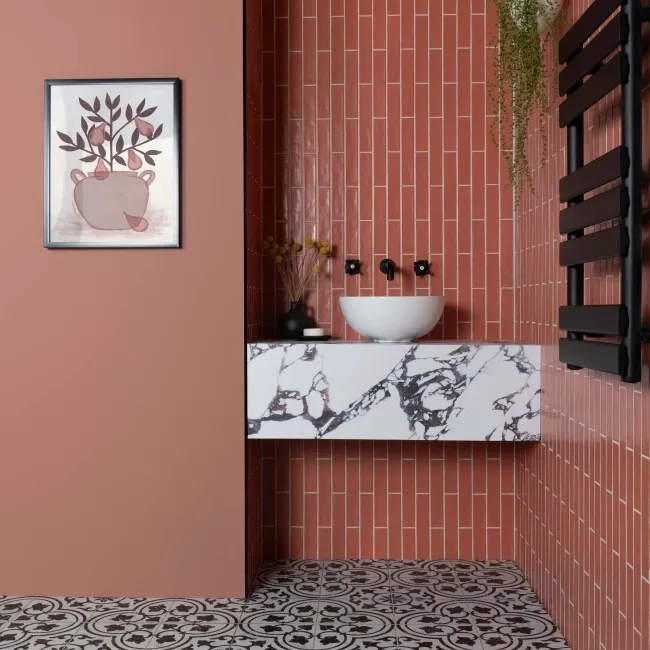 Ivybridge Terracotta Orange Matt Metro Wall Tiles 250x50mm