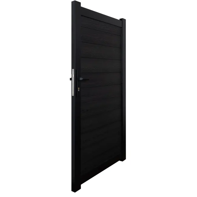 LuxeLine® Black Garden Gate 1730x900mm - Standard Handle