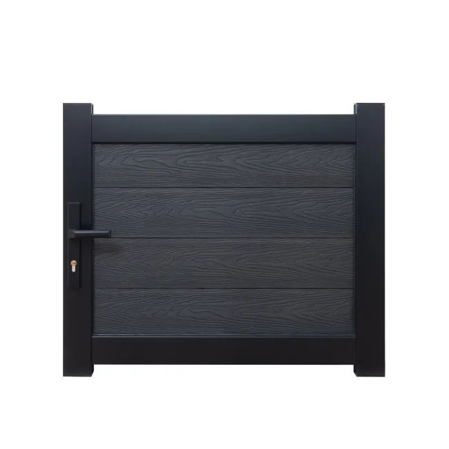 LuxeLine® Black Garden Gate 750x900mm - Standard Handle