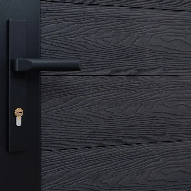 LuxeLine® Black Garden Gate 750x900mm - Standard Handle