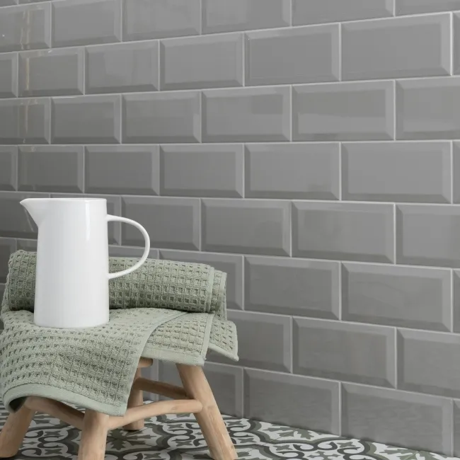 Marble Arch Ceramic Gloss Grey Metro Tiles