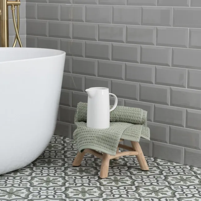 Marble Arch Ceramic Gloss Grey Metro Tiles