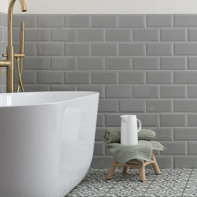 Marble Arch Ceramic Gloss Grey Metro Tiles