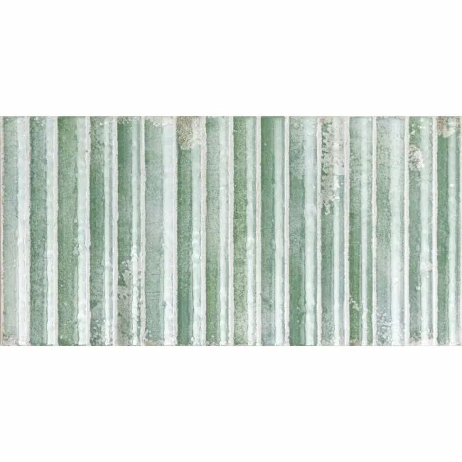 Meraki Turquoise Green Gloss Kitt-Kat Mosaic Effect Wall Tiles