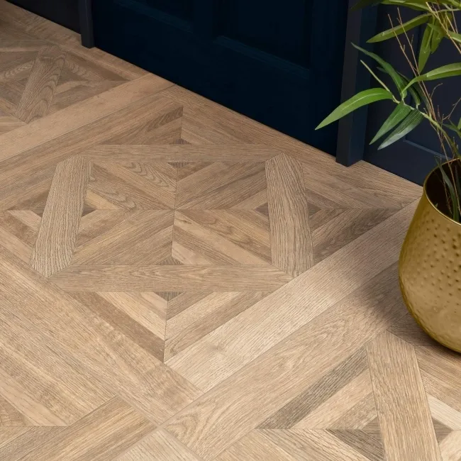 Galloway Oak Brown Matt Parquet Wood Effect Floor Tiles