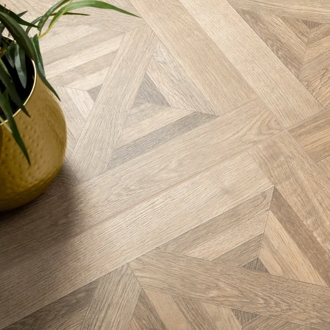 Galloway Oak Brown Matt Parquet Wood Effect Floor Tiles