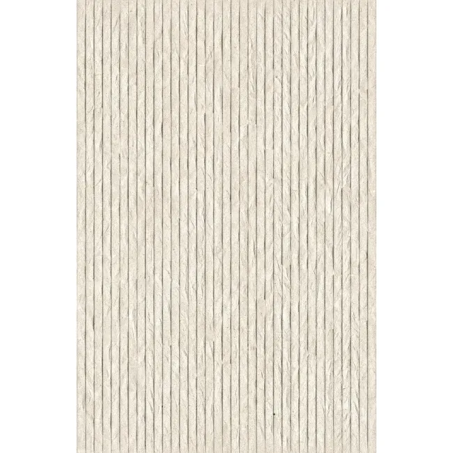 Shallows Beige Matt Limestone Effect Fluted Decor Wall Tiles