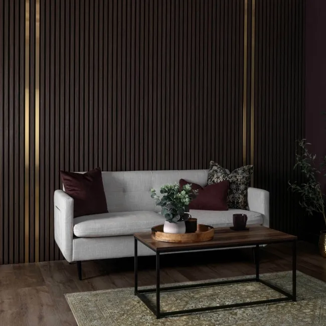 Trepanel® Stainless Steel Brushed Brass Decorative Acoustic Slat Cover