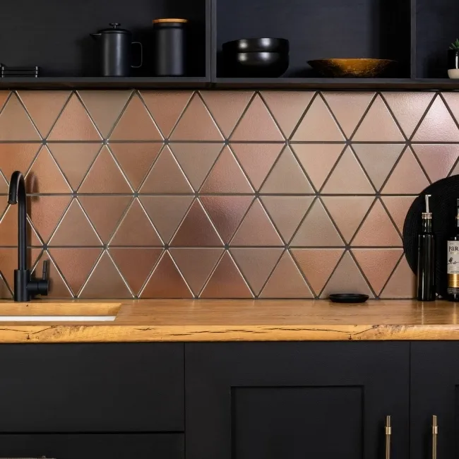 Aura Metallic Triangle Porcelain Wall Tiles