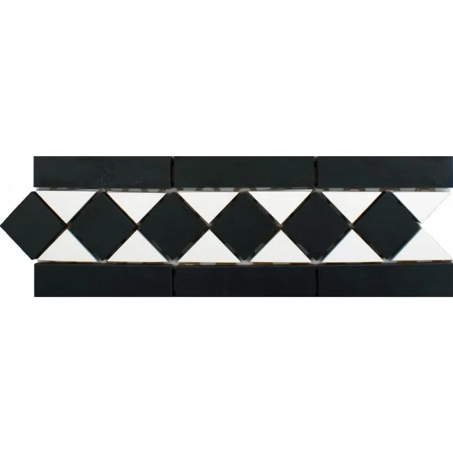 Gosford Black and White Border Tiles