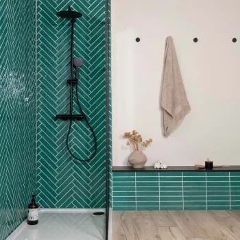 Ivybridge Teal Gloss Metro Wall Tiles 250x50mm