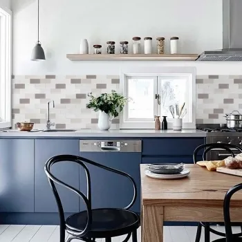 Ligo Glass Latte Brick Mosaic Tiles