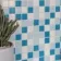 Pixel Sea Light Blue Blend Mosaic 25x25 Wall and Floor Tiles