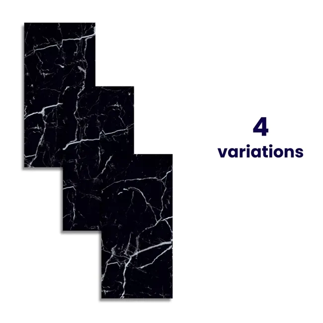 Marquina Polished Black Porcelain Marble Effect 60x120 Wall and Floor Tiles