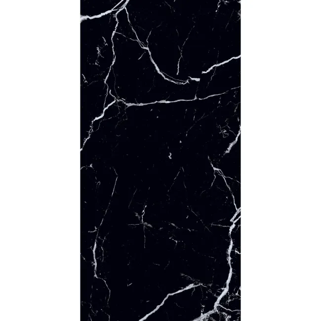 Marquina Polished Black Porcelain Marble Effect 60x120 Wall and Floor Tiles