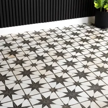 Scintilla Black Star Pattern Tiles