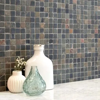 Zibo Iron Square Small Slate Mosaic Tiles