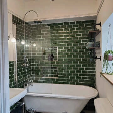 Victorian Gloss Green Metro Tiles