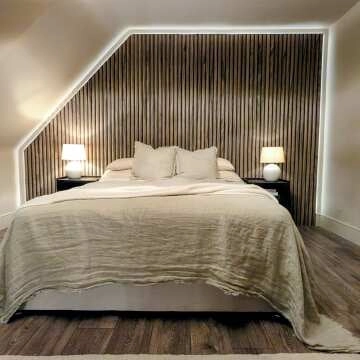 Trepanel Design® Autumn Brown Curve Acoustic Wood Wall Panels