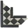 Churchill Snow & Midnight Black and White Matt Mosaic Corner Tiles