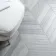 Bonsai Chevron Smoky Grey Wood Effect Porcelain Wall and For Tiles
