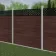LuxeLine Composite Fence Panel Walnut - Lattice Decorative Screen for Own Post