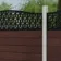 LuxeLine Composite Fence Panel Walnut - Geometric Decorative Screen for Own Post