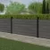 LuxeLine® Light Grey Composite Fence Panel with Aluminium Post 3ft