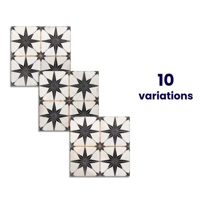 Cinders® Lux Star Noir Layer Tech Pattern Tiles