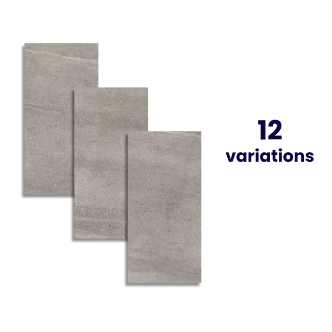 Serenity Silver Grey Rectified Stone Effect 300x600 Wall and Floor Tiles