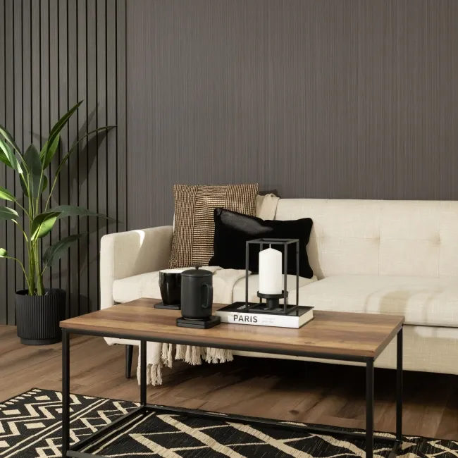 Trepanel Style® Warm Dark Grey Wood Effect Matt WPC Laminated Wall Panel