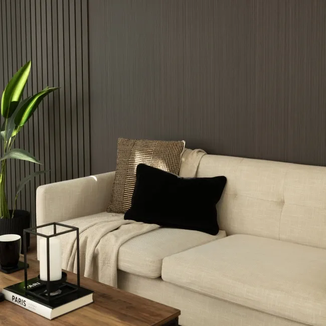 Trepanel Style® Warm Dark Grey Wood Effect Matt WPC Laminated Wall Panel