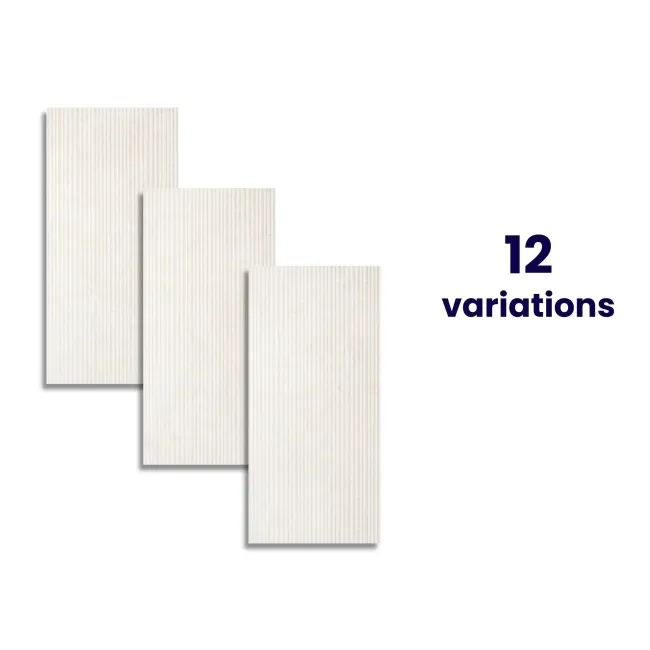 Fargo White Matt Stone Effect Structured Wall Tiles 1200x600