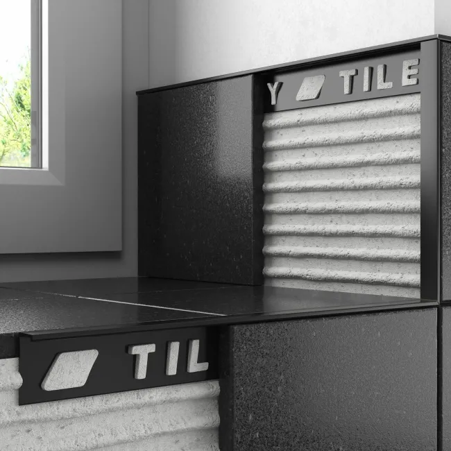 10mm Black Square Edge Plastic Trim