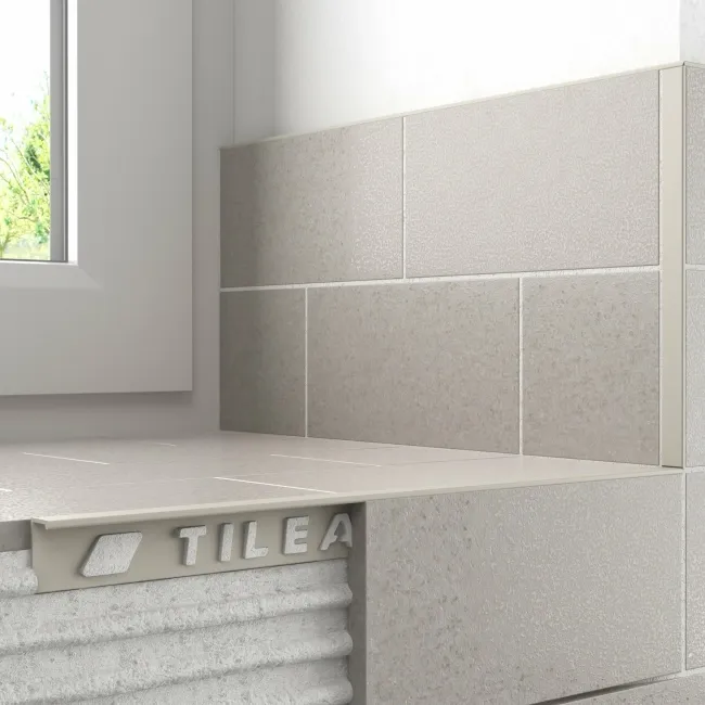 8mm Grey Square Edge Plastic Trim