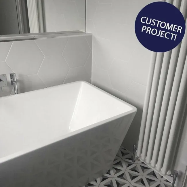 Aspect White Hexagon Tiles