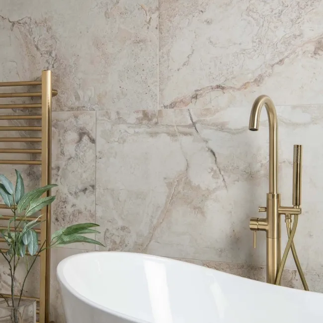 Candy White Matt Marble Effect 1200x600 Wall and Floor Tiles