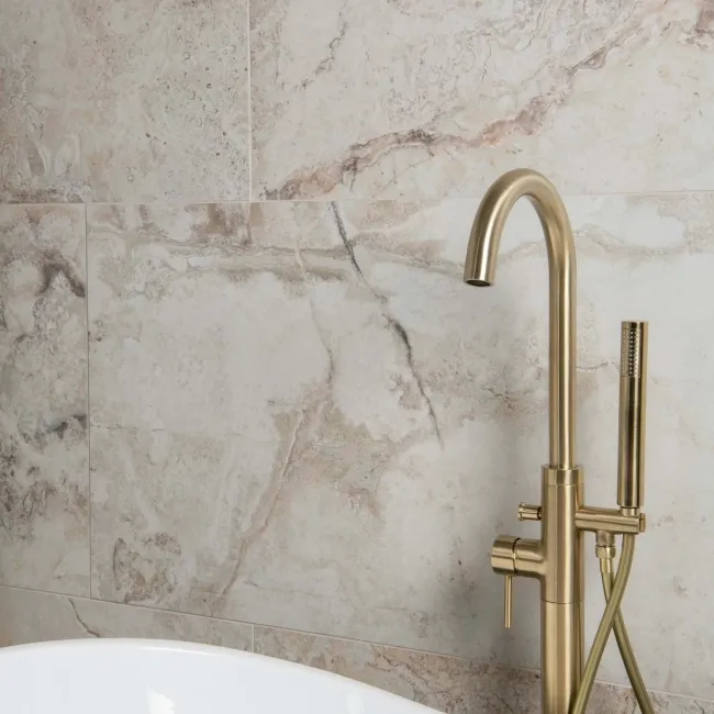 Candy White Matt Marble Effect 1200x600 Wall and Floor Tiles