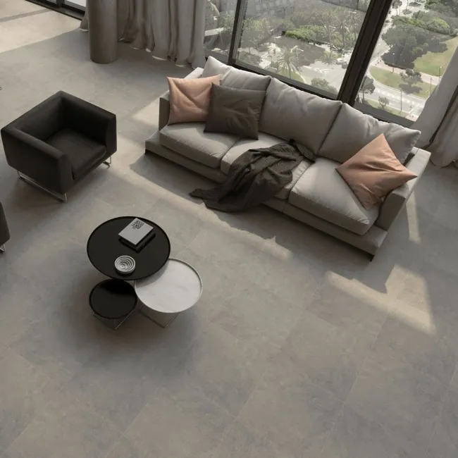 Bottega Charcoal Concrete Effect Matt Floor Tiles